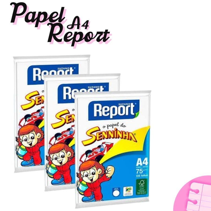Papel A4 Seninha Branco 75g/m²  Sulfite A4 Branco com 100 Folhas Seninha Impressoras