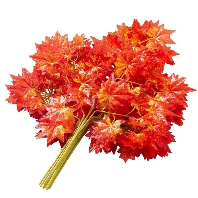 KIT12 Folhas artificiais/plantas artificiais/folhas de bordo/decoração