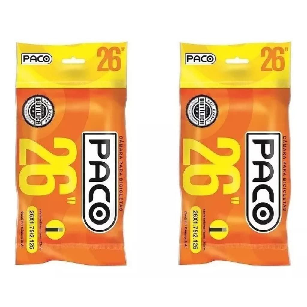 Kit 2 Camara De Ar Aro 26 X 1.90 Bico Grosso 35mm Bike O Par