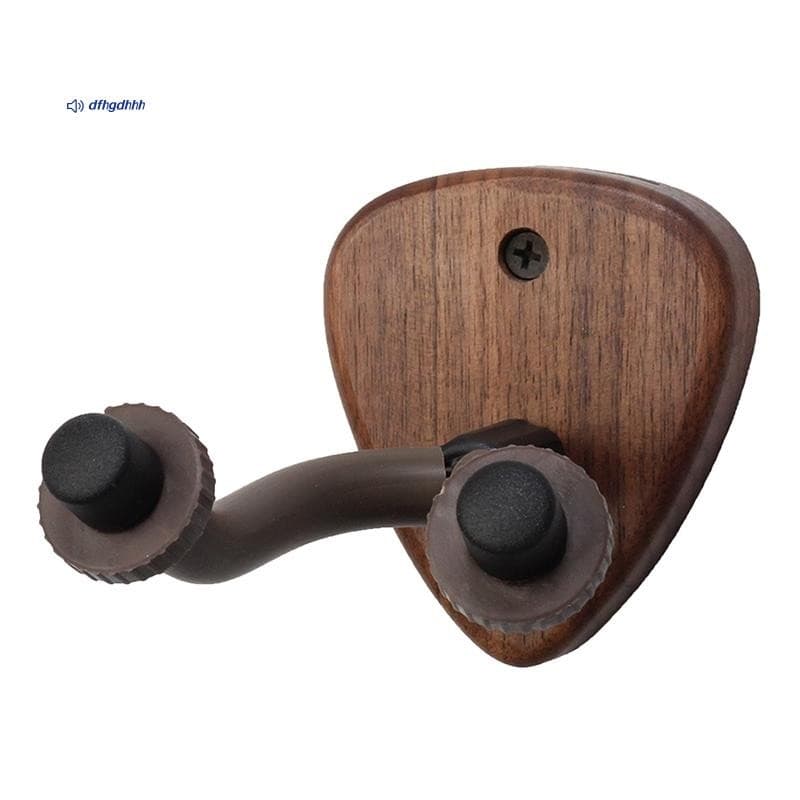 1 Peça De Montagem Na Parede Gancho De Guitarra Base De Madeira Banjo Baixo Acústico Elétrica Pescoço Titular Suporte Ac