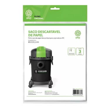 Kit Filtro Descartável Para Aspirador Ecoclean Alfa Pro 18 e Eco Clean Lite Original IPC