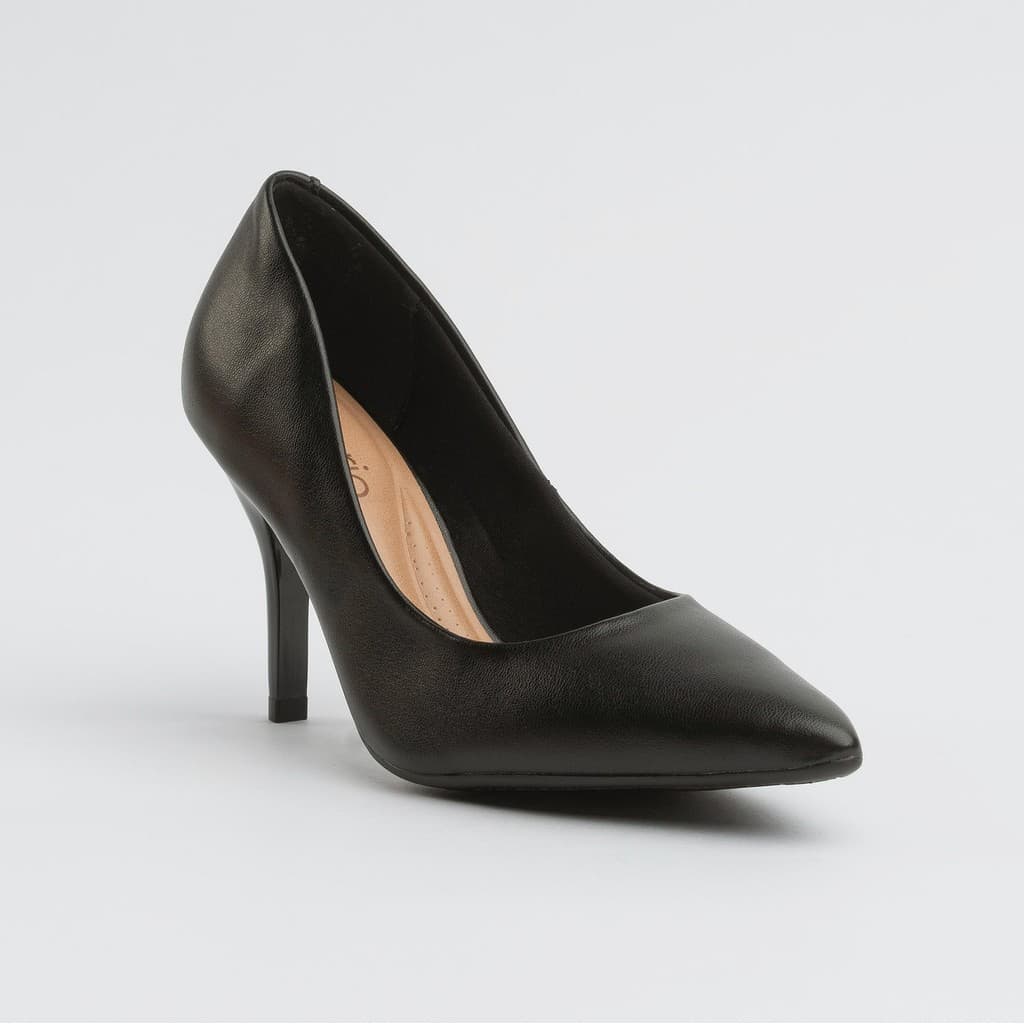 Sapato Social Scarpin Beira Rio 41221400 Salto Médio Fino Preto Clássico Básico Confortável Trabalho