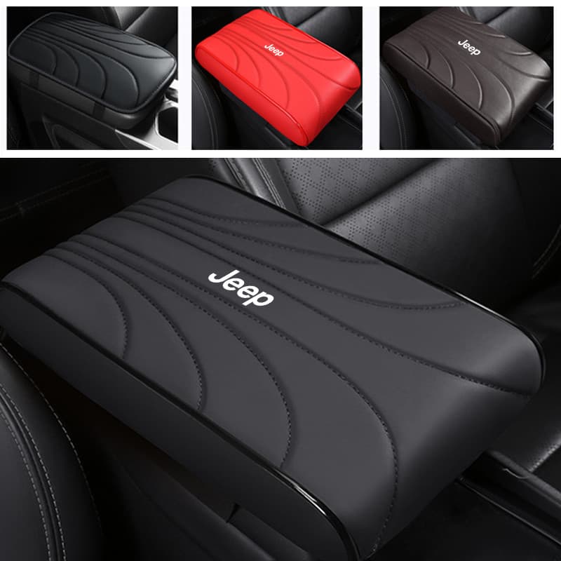 Jeep Almofada de apoio de braço de espuma de couro espessado para automóveis Renegade Compass Willys Wrangler jk Grand