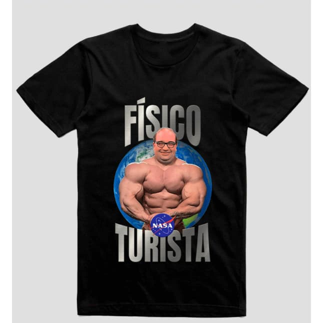 Camiseta camisa masculina estampa academia fisico turista