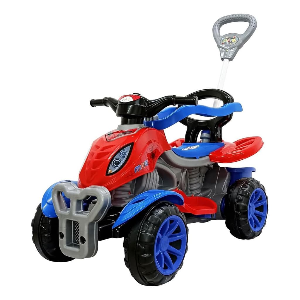 Carrinho De Passeio Infantil Quadriciclo Spider Maral Vermelho c/ Azul