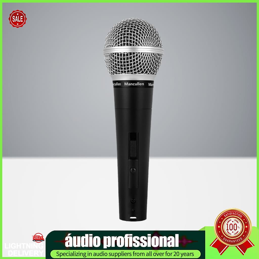 CM-58 Microfone Dinâmico Profissional Com Fio Para Música De Karaokê
