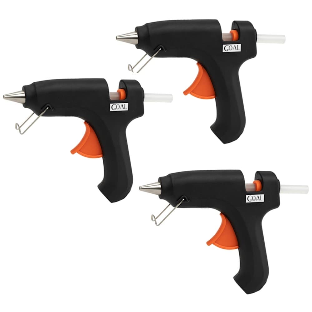 Kit 3 Pistolas De Cola Quente Grande 40W Bivolt 110/220V Bastão De Cola Grossa 11mm