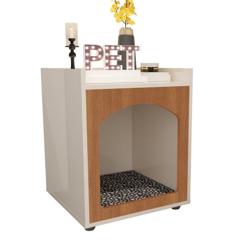 Mesa de Cabeceira Pet Quarto Casinha de Cachorro/Gato Criado Mudo - Decora Móveis Online