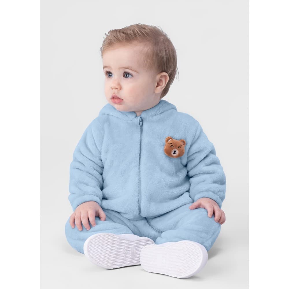 Macacão pelo fleece bebê unissex