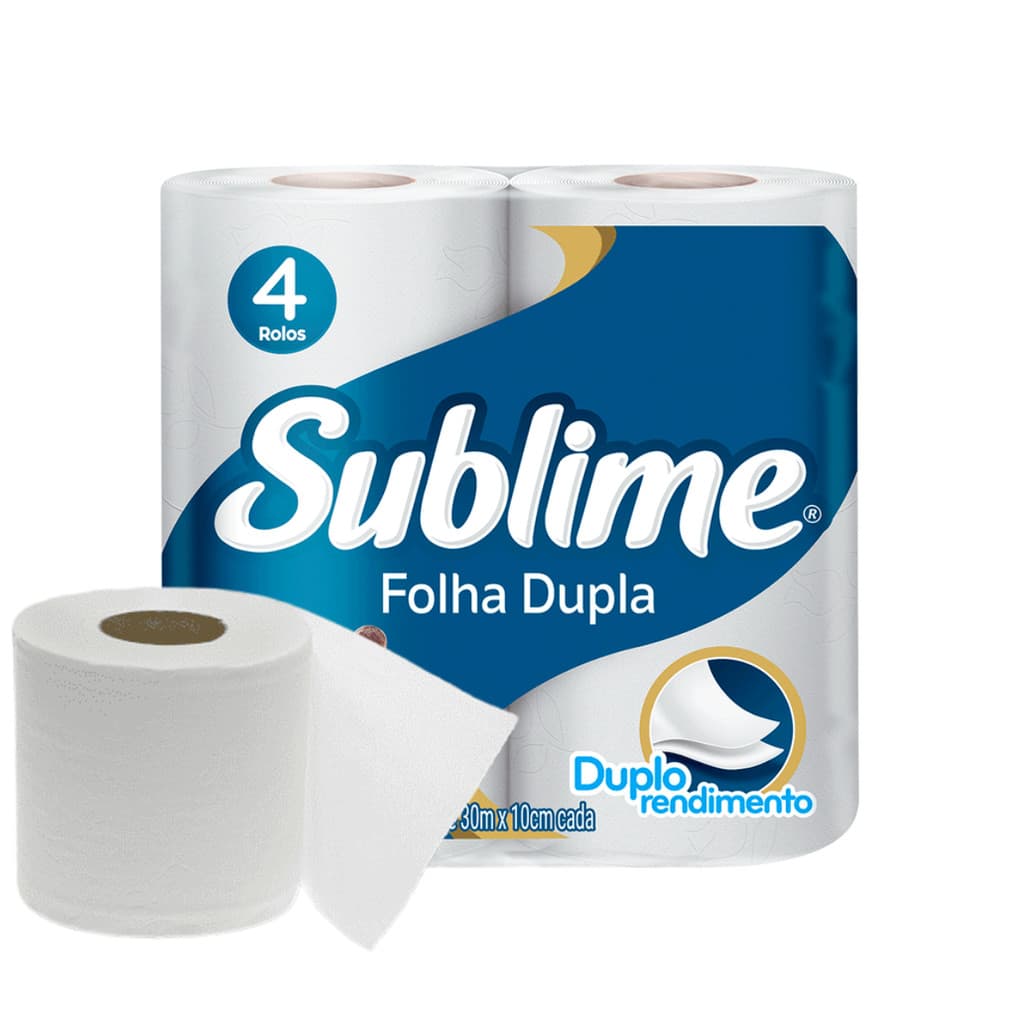 Papel Higiênico Sublime Folha Dupla  30m, Conforto