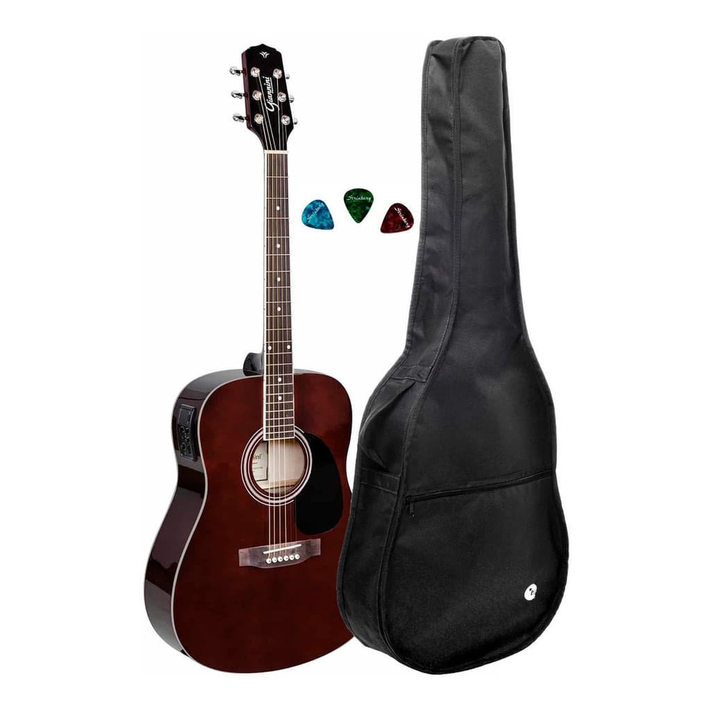 Violão Elétrico Folk Giannini Aço Gd-1 Tdw Com Capa Promoção