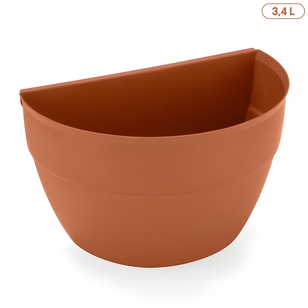 Vaso de Parede 3,4L Plástico Resistente com Design Moderno para Ambientes Internos e Externos