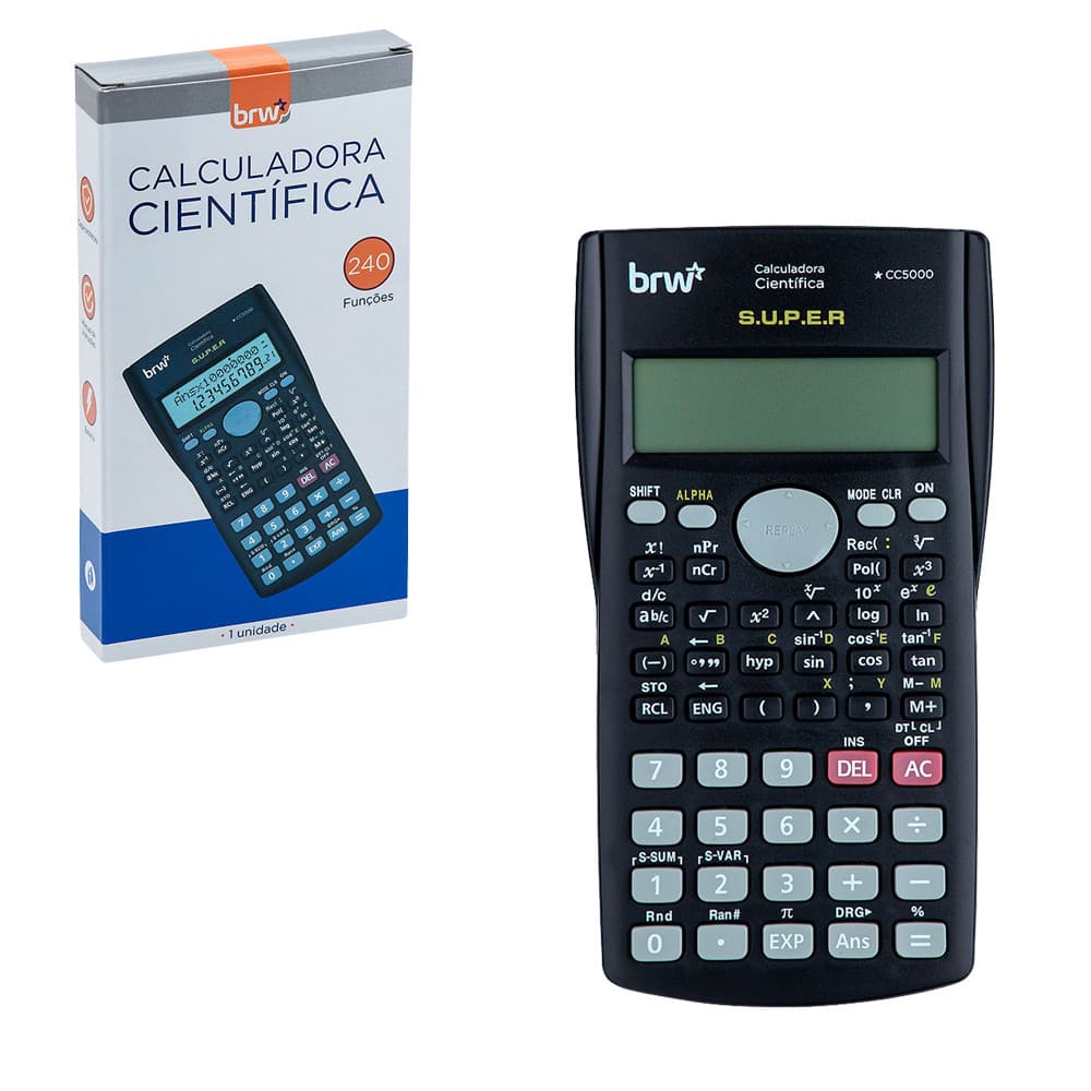 Calculadora Cientifica 240 Funções 2 Linhas Calculo Financeiro Barata Brw - UN