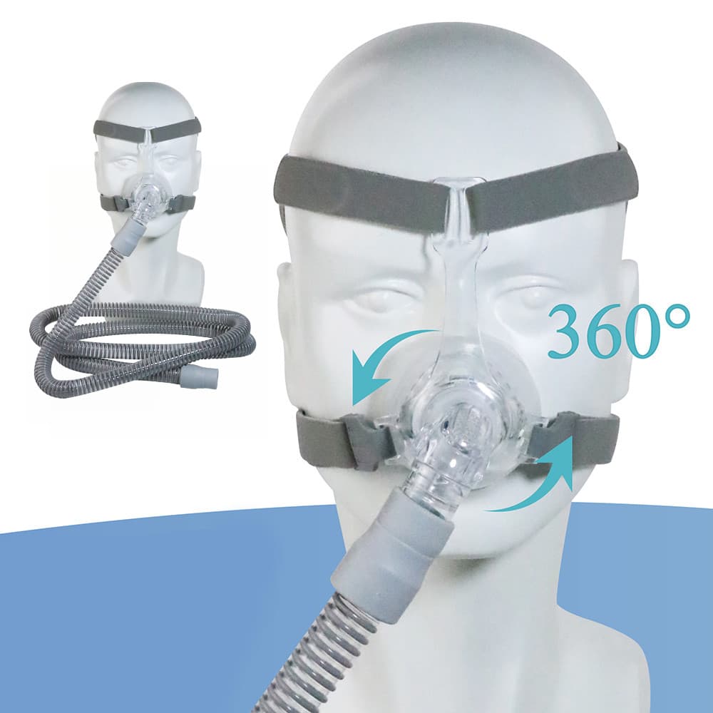 Máscara Facial CPAP Reutilizável Universal APAP BIPAP Acessórios Para Máquina Anti Ronco Auxílio Ao Sono