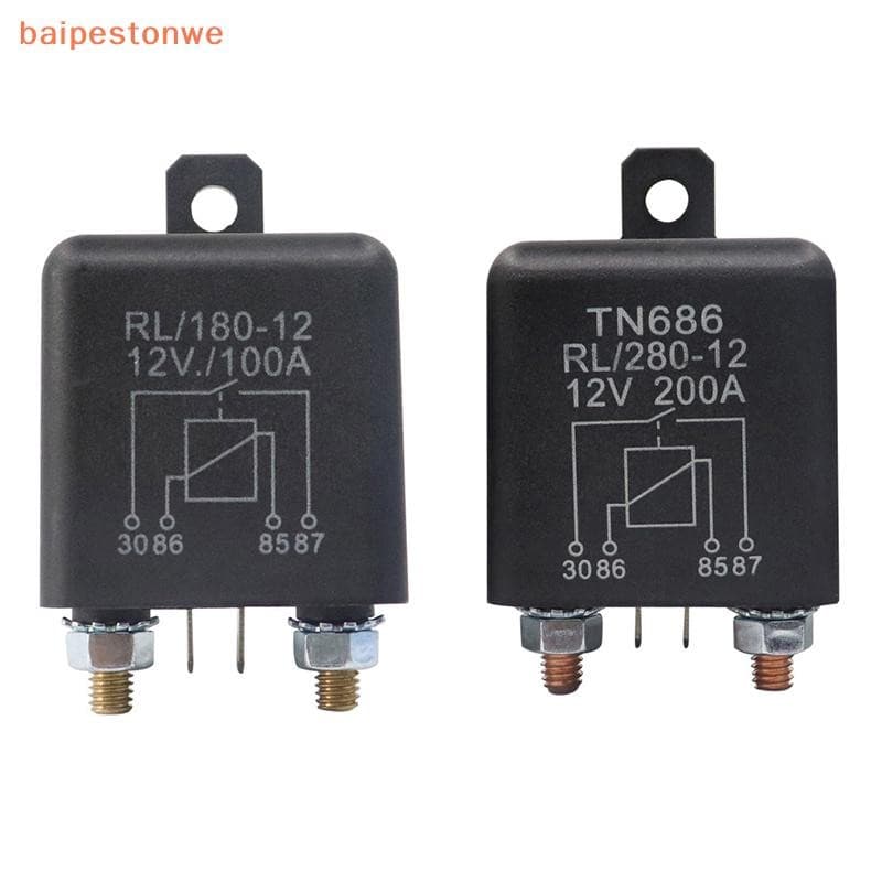 [baipestonwe] Relé De Partida De Alta Corrente 200A 100A 12V/24V Potência Automotiva Pesada Carro
