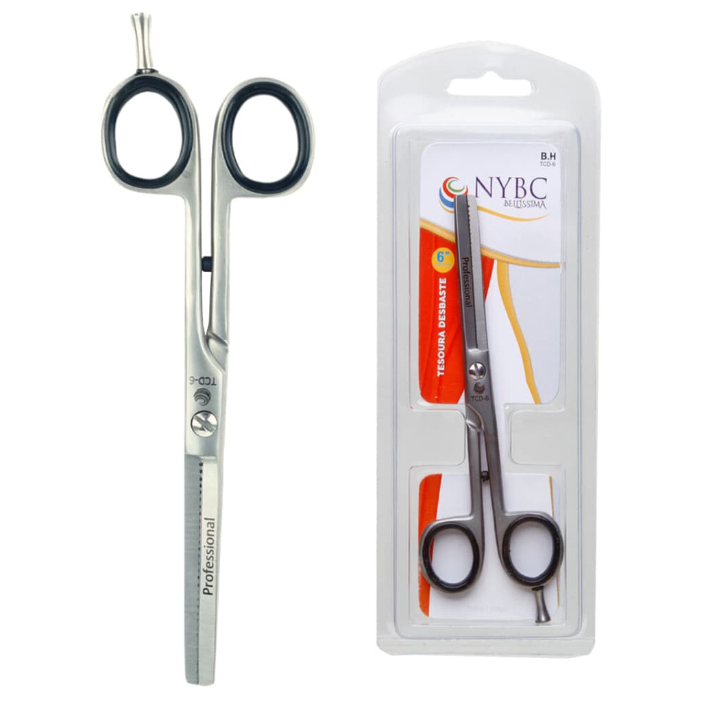 Tesoura de cabelo profissional inox para desbaste 6" 15,2cm