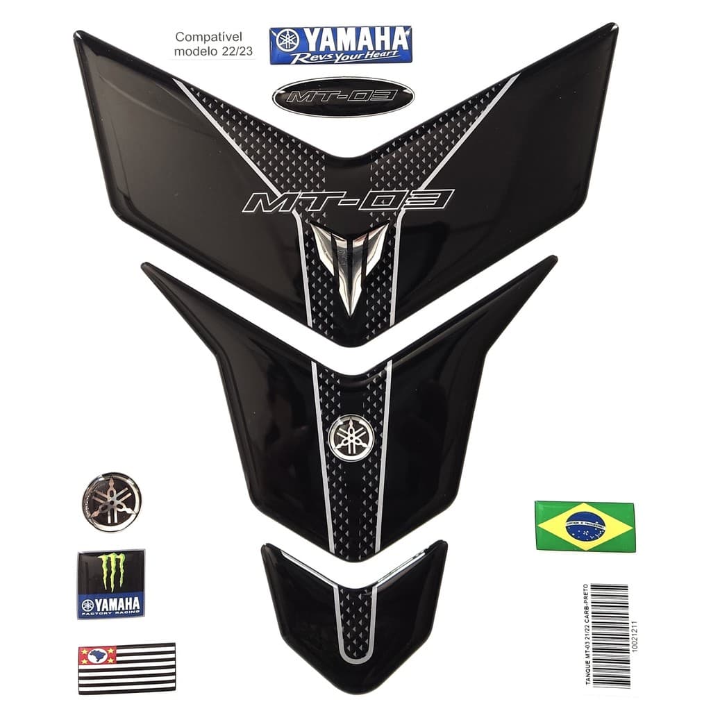 Adesivo Protetor Tanque Moto Resinado Yamaha MT-03