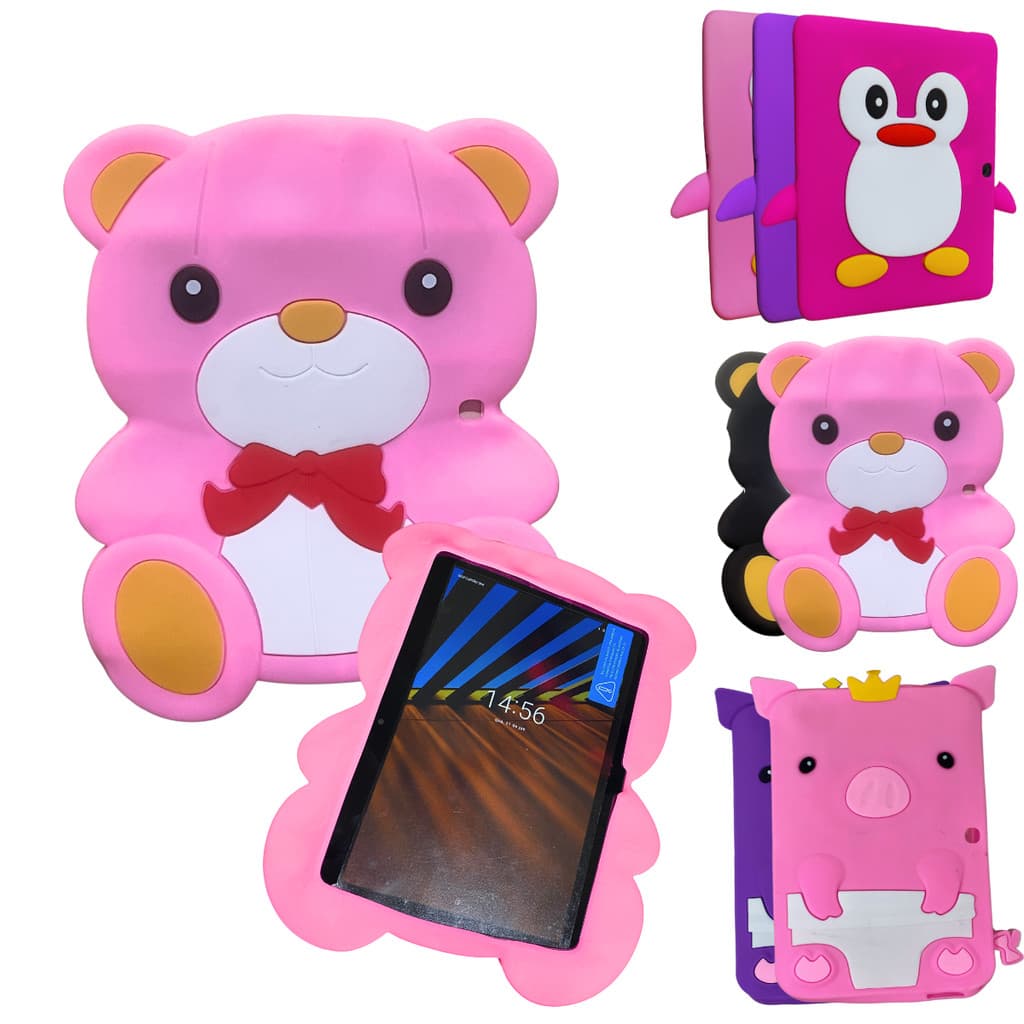 Capa Emborrachada Para Tablet Galaxy Tab 3 P5200 10 Polegadas Infantil Bichinhos