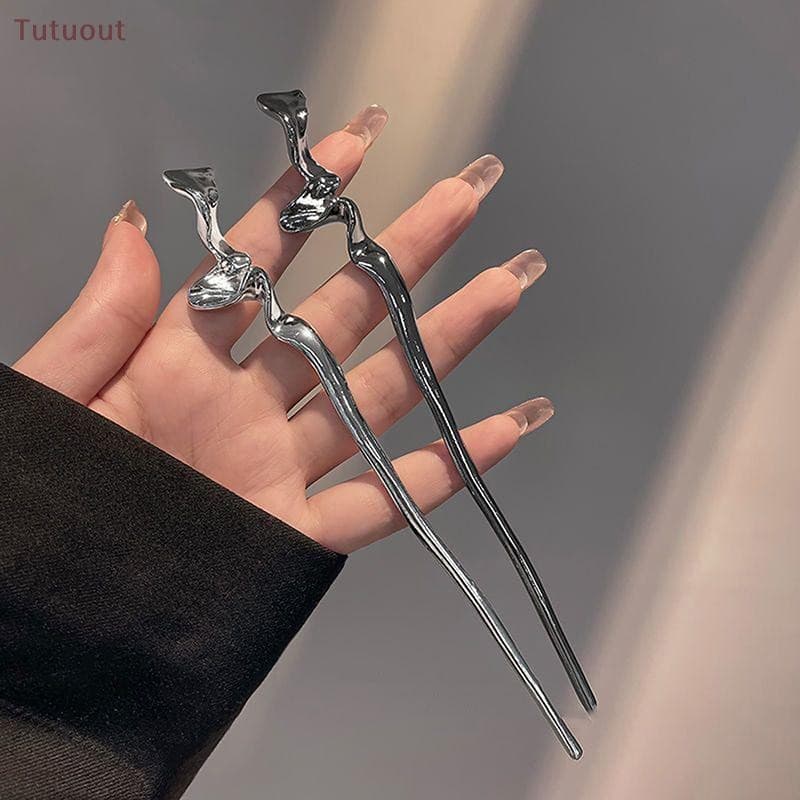 TUTU Moda Linha De Metal Vara De Cabelo Pino Para Mulheres Chinês Costeletas Cocar Elegante Jóias Acessórios Festa De Ca
