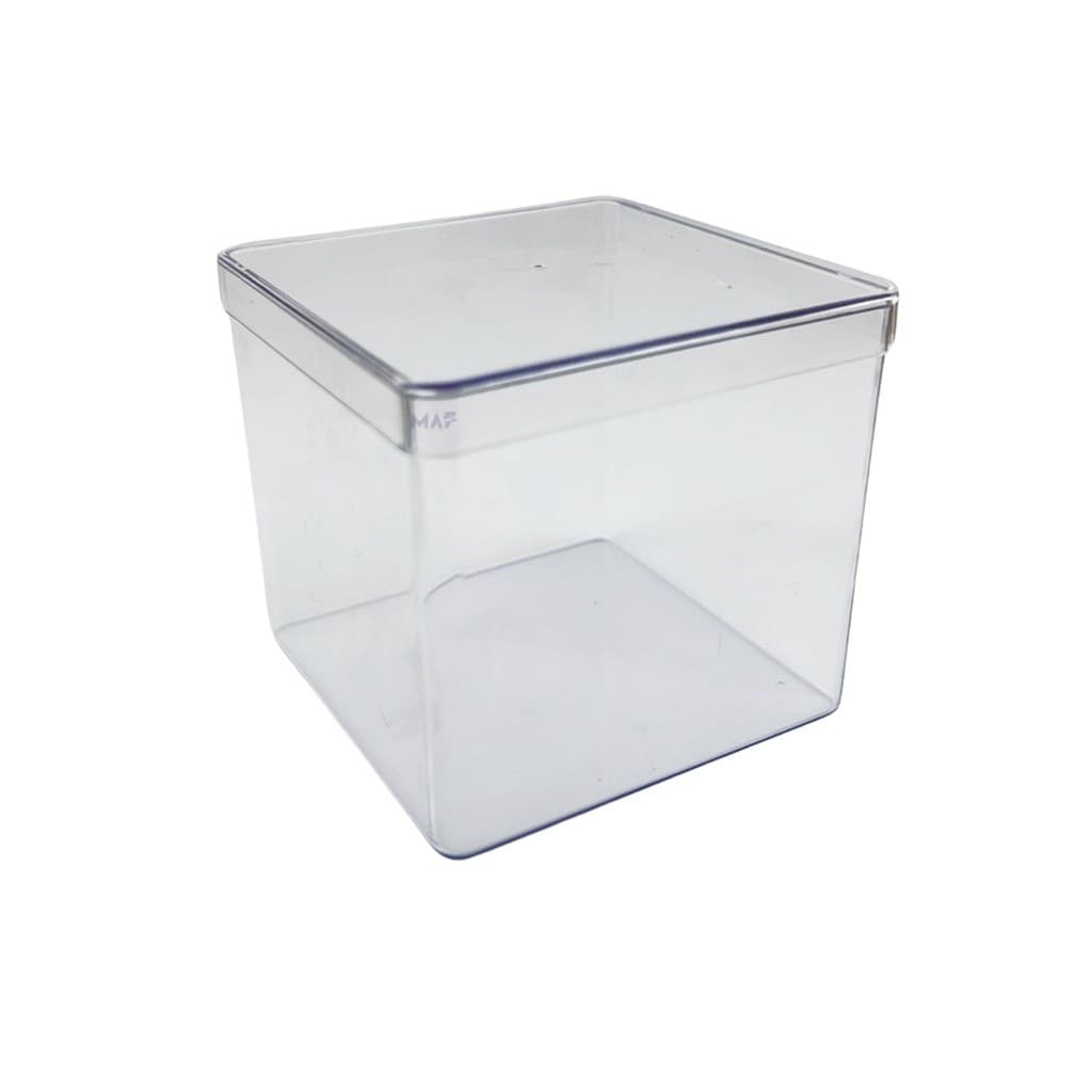 Caixinha 8x8 Acrilica Lembrancinha Luxo Caixa Festa Transparente Baleiro Tubete