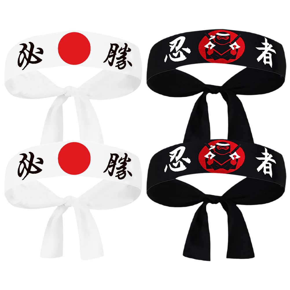 🔥 8 Pçs Bandana Japonês Karatê Chef Ajustável Lenço Cabeça Sport