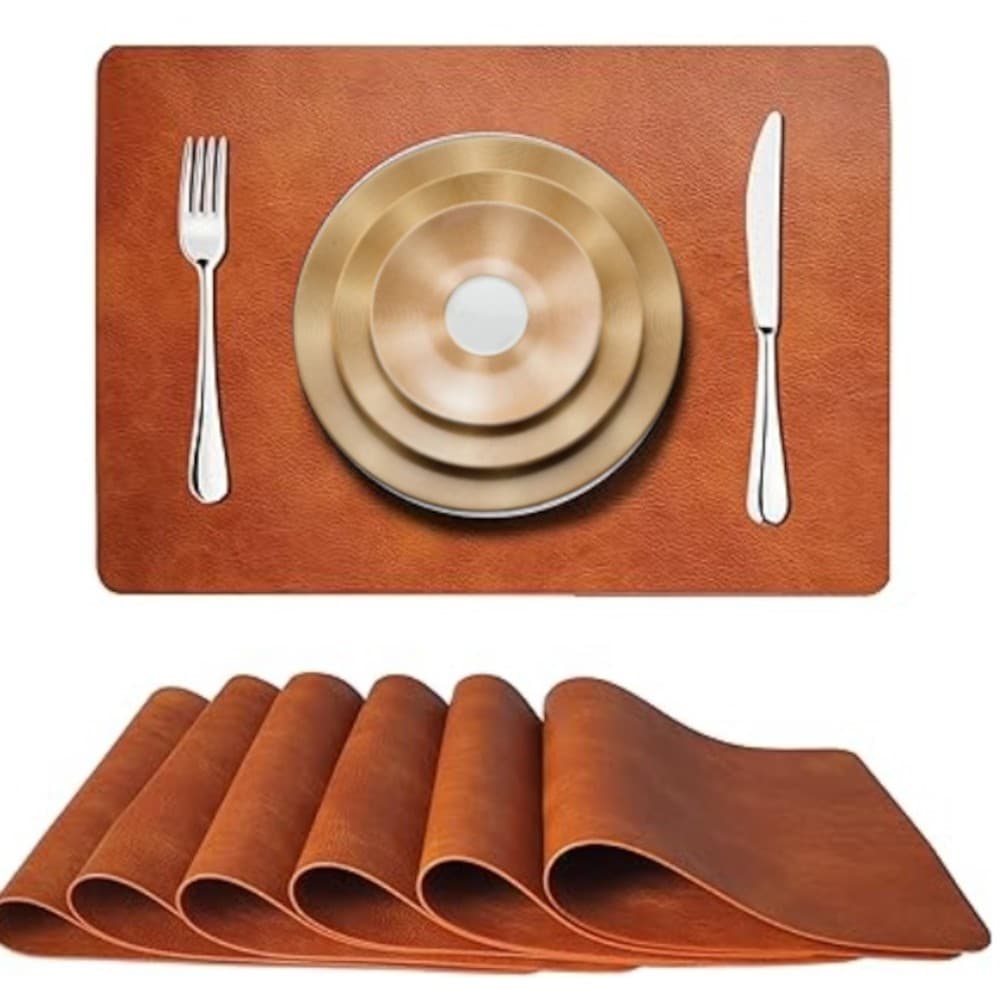 14 JOGOS AMERICANOS MESA JANTAR IMPERMEÁVEL  + PORTA COPOS