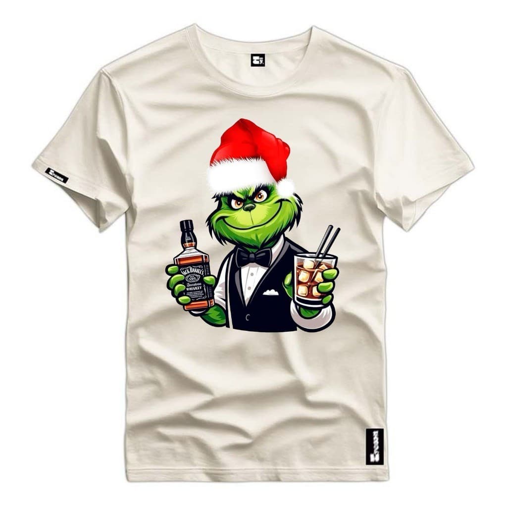 Camisa Natal Grinch Whisky Estampada Algodão envio 24 hr