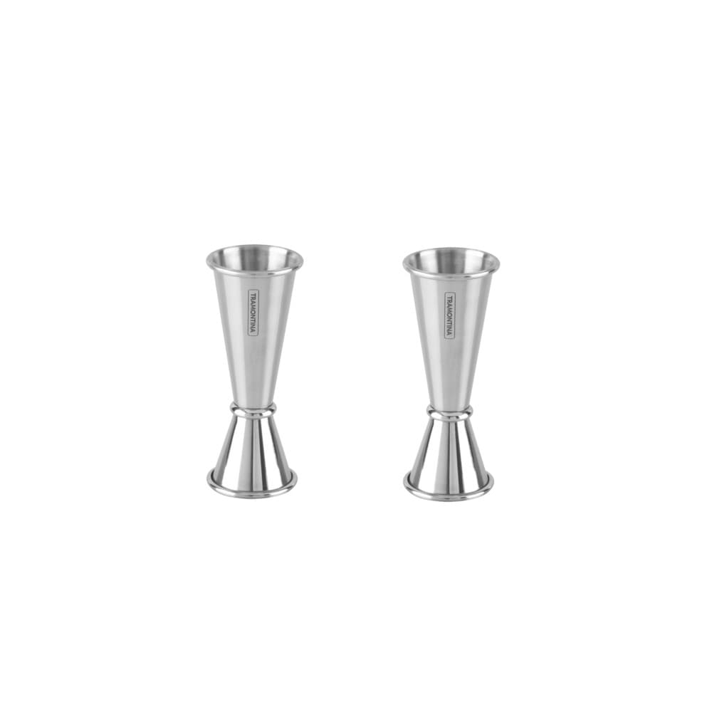 Kit 2 Dosadores Tramontina Duplo Bebidas Aço Inox 25 50ml