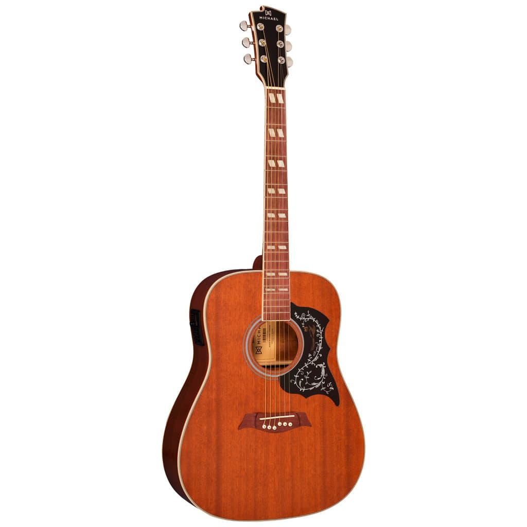 VIOLAO MICHAEL VM925DT MH MAHOGANY FOLK ELETRO ACUSTICO