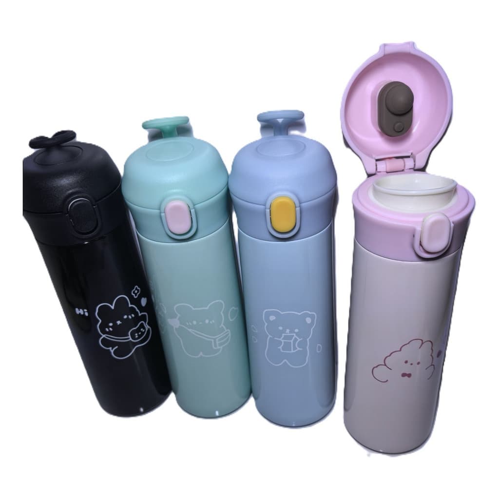 Garrafa Térmica Estampa Animais E Frase Aço Inox 500ml-52083