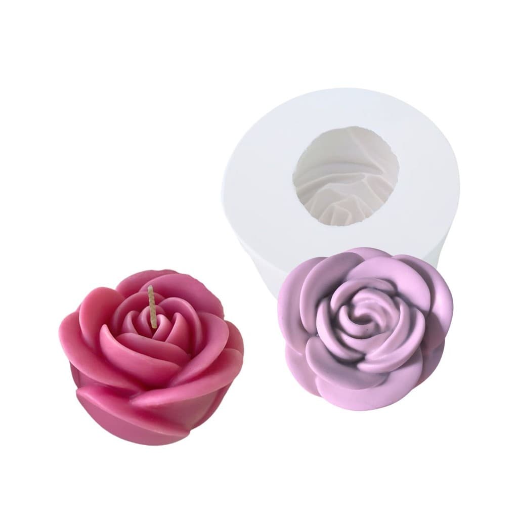 Molde Silicone Rosa 3d Vela Confeitaria Artesanato