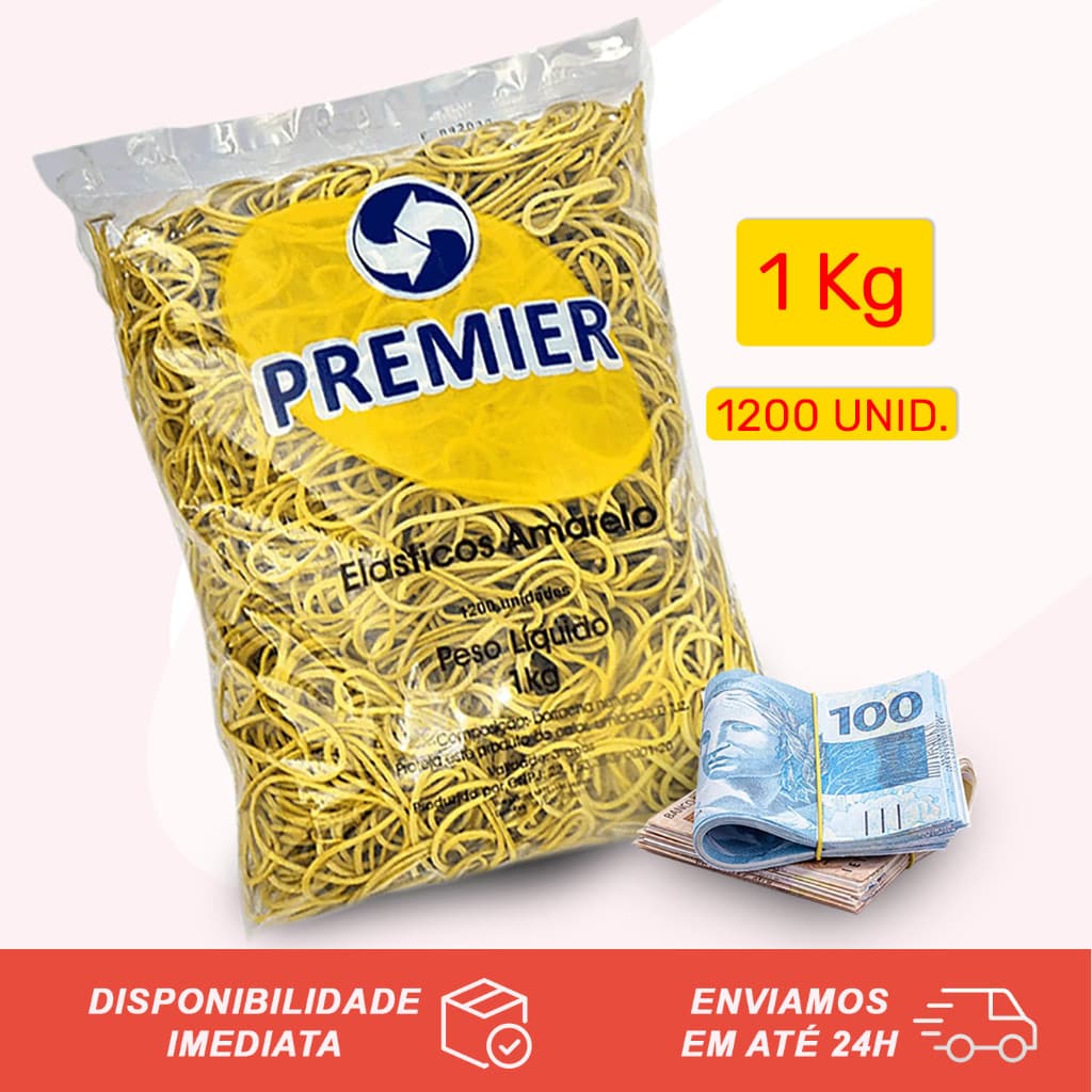 1KG / 1.200 Elásticos Borrachinha Gominha Liga Linguinha De Dinheiro