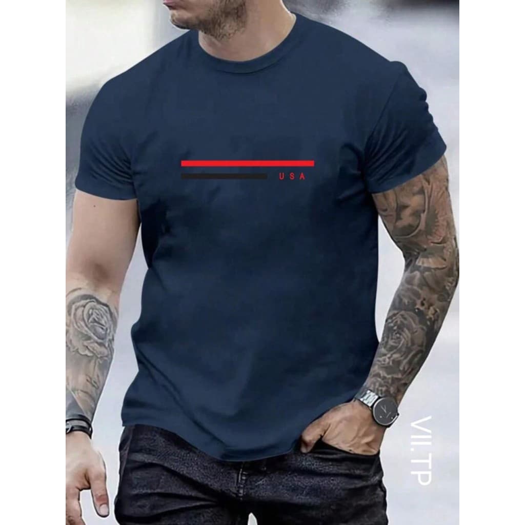 CAMISETA Masculina Listra USA Manga Curta Estampada Algodão premium