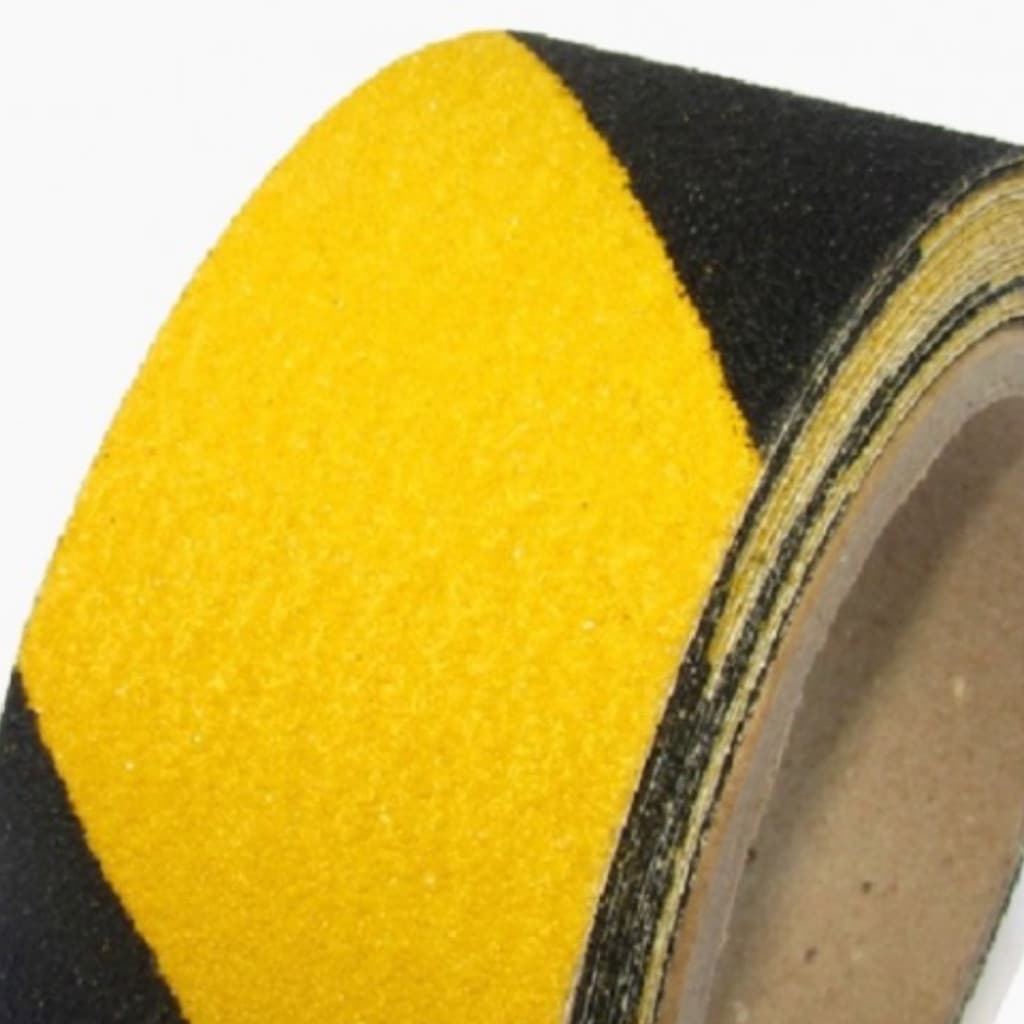 Fita Anti-Derrapante Zebrada 50mm Preto e Amarelo 5M