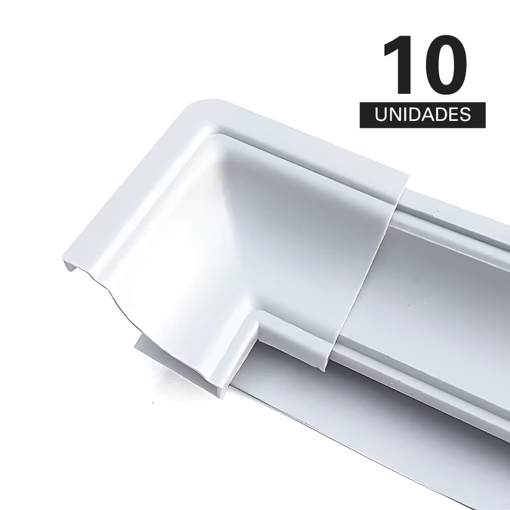 Cantoneira Canto Cantinho Interno Pvc Roda Forro 10 Un Branco 28 Classico Acabamento Moldura Parede