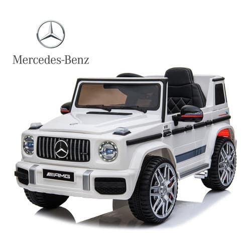 Mini Carro Elétrico Infantil Criança 12V Mercedes G63 Amg Controle Remoto Motorizado Brinqway BW-124 Cor Branco