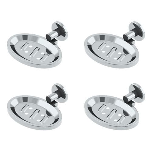 Saboneteira inox Banheiro Dupla Fixação Kit com 4 Saboneteiras