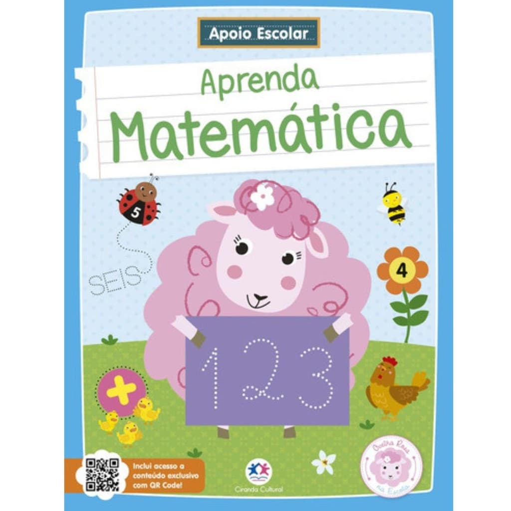Livro Infantil Apoio Escolar: Aprenda A Matemática / Ovelha Rosa Na Escola - Ciranda Cultural