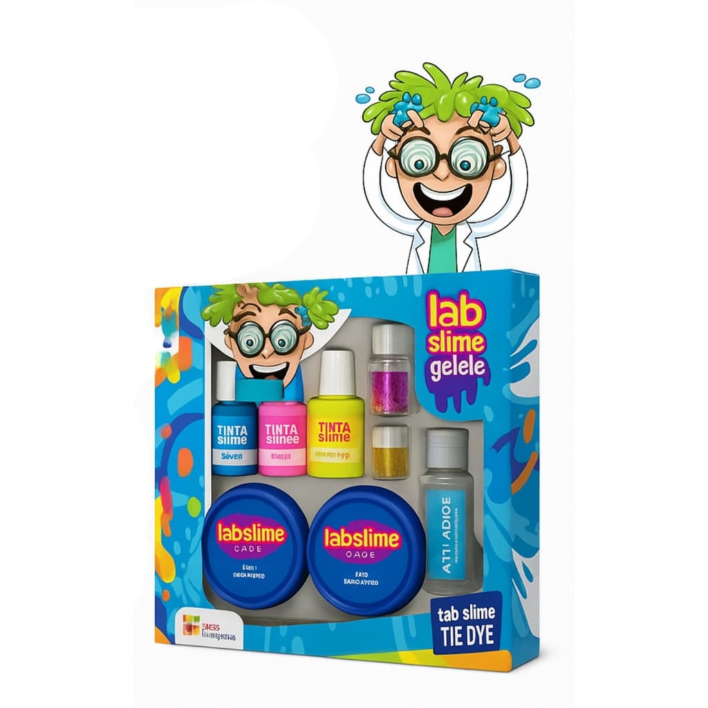 Fabricando Slime Tie Dye Infantil com Tintas e Glitter Cientista Infantil