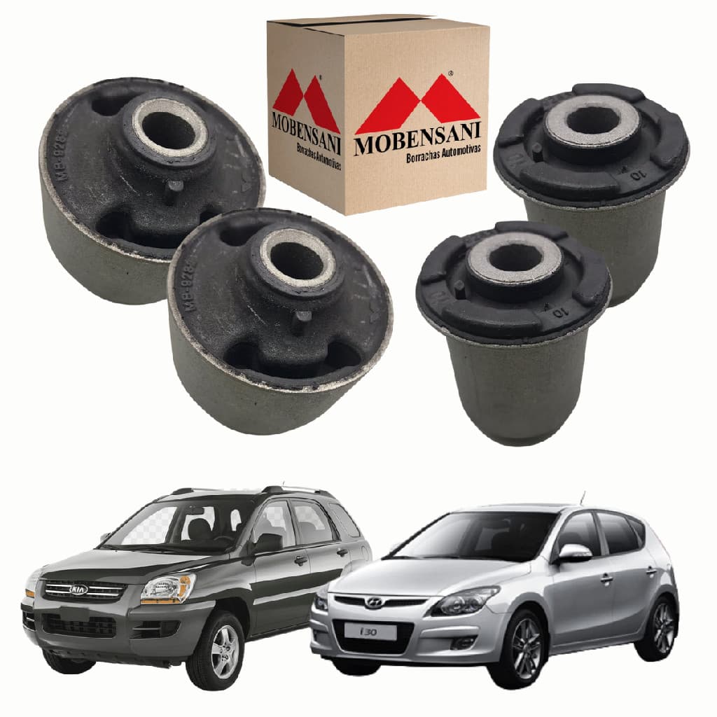 Kit 4 Bucha bandeja I30 Tucson Cerato Sportage Mobensani