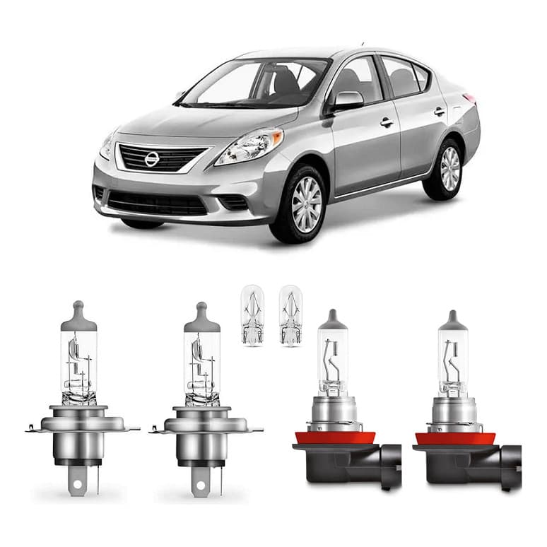 Kit 6 Lampada Farol lanterna e Milha Versa 2011 2012 2013 2014 2015