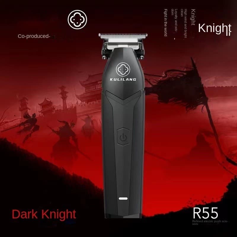 Madeshow Wolf Dark R55 Gradiente Cabeça De Óleo Push Barber Shop Dedicado Tesoura Elétrica Afiada De Alta Potência