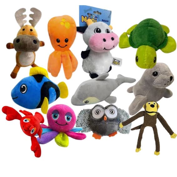 Brinquedo para Cachorro de Pelúcia Pet Mordedor Com Apito Diversos Animais