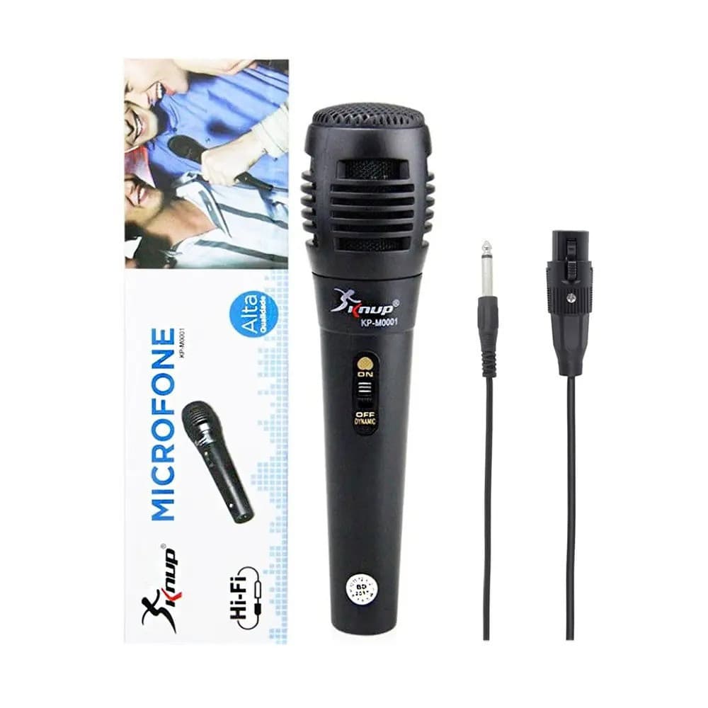 Microfone dinamico com fio canon/p10 ref:kp-m0001 - Knup