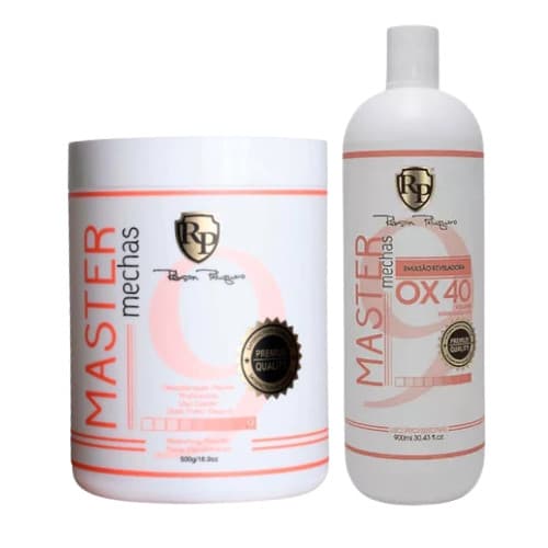 Kit Master Mechas Robson Peluquero – Pó Descolorante + Emulsão Oxidante 40 Volumes