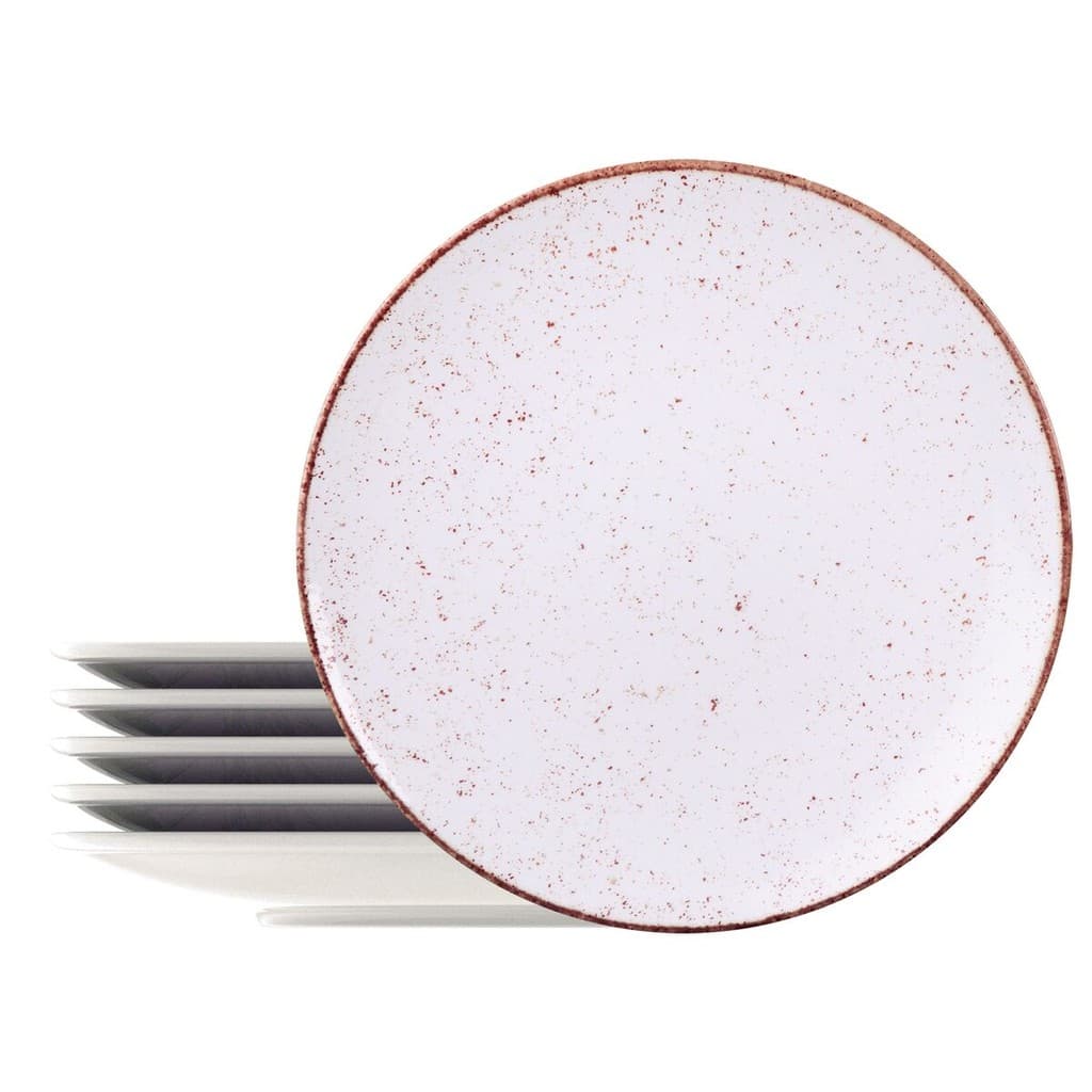 Conjunto 6 Pratos de Sobremesa Tramontina 21cm Porcelana de Alta Qualidade para Mesa Posta e Festas