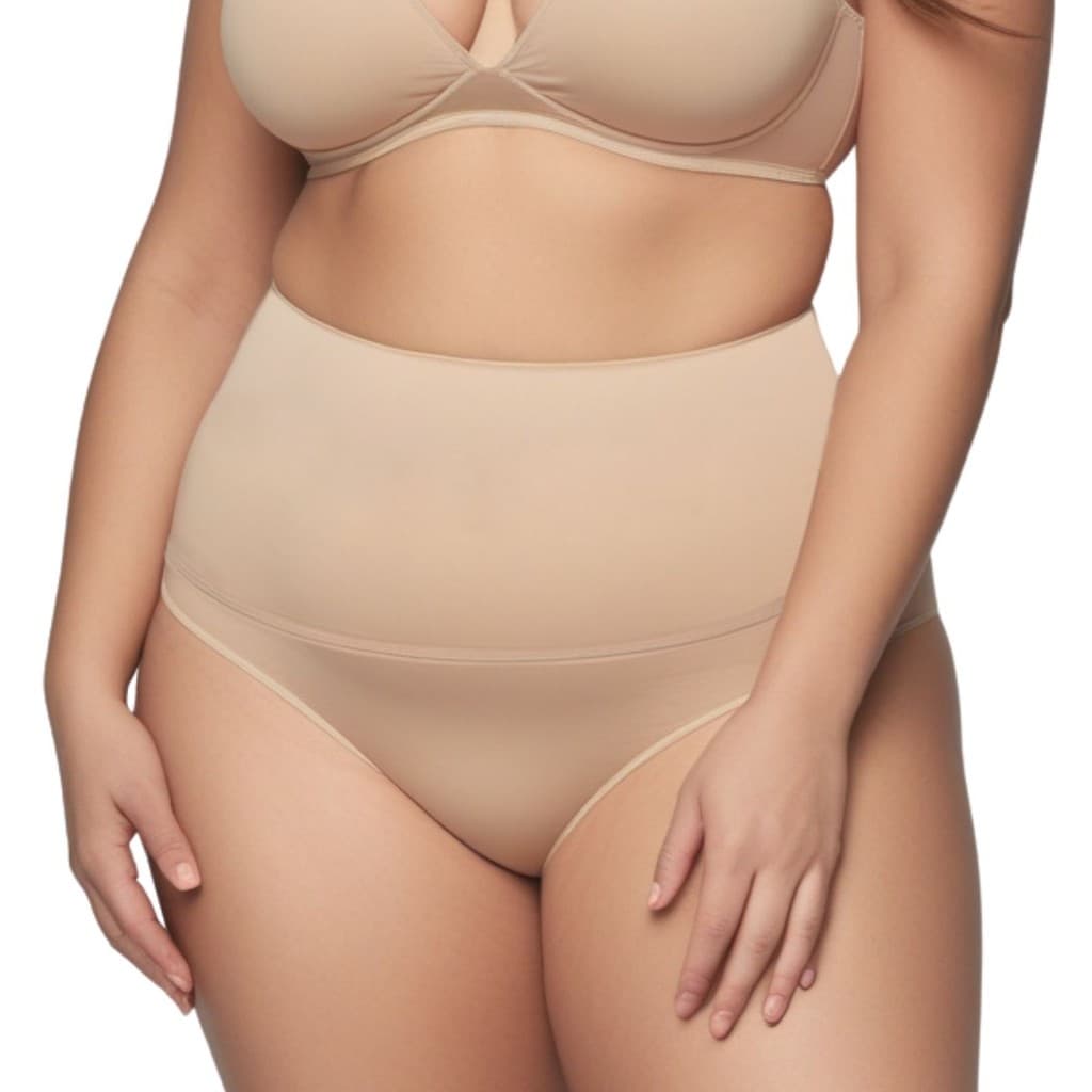 Calcinha Cinta Modeladora Plus Size Cós Alto Fio Dental