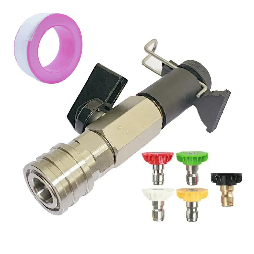 Kit De Válvula De Esfera De Lavagem De Alta Pressão 1/4 " Conector Rápido  Mangueira Int