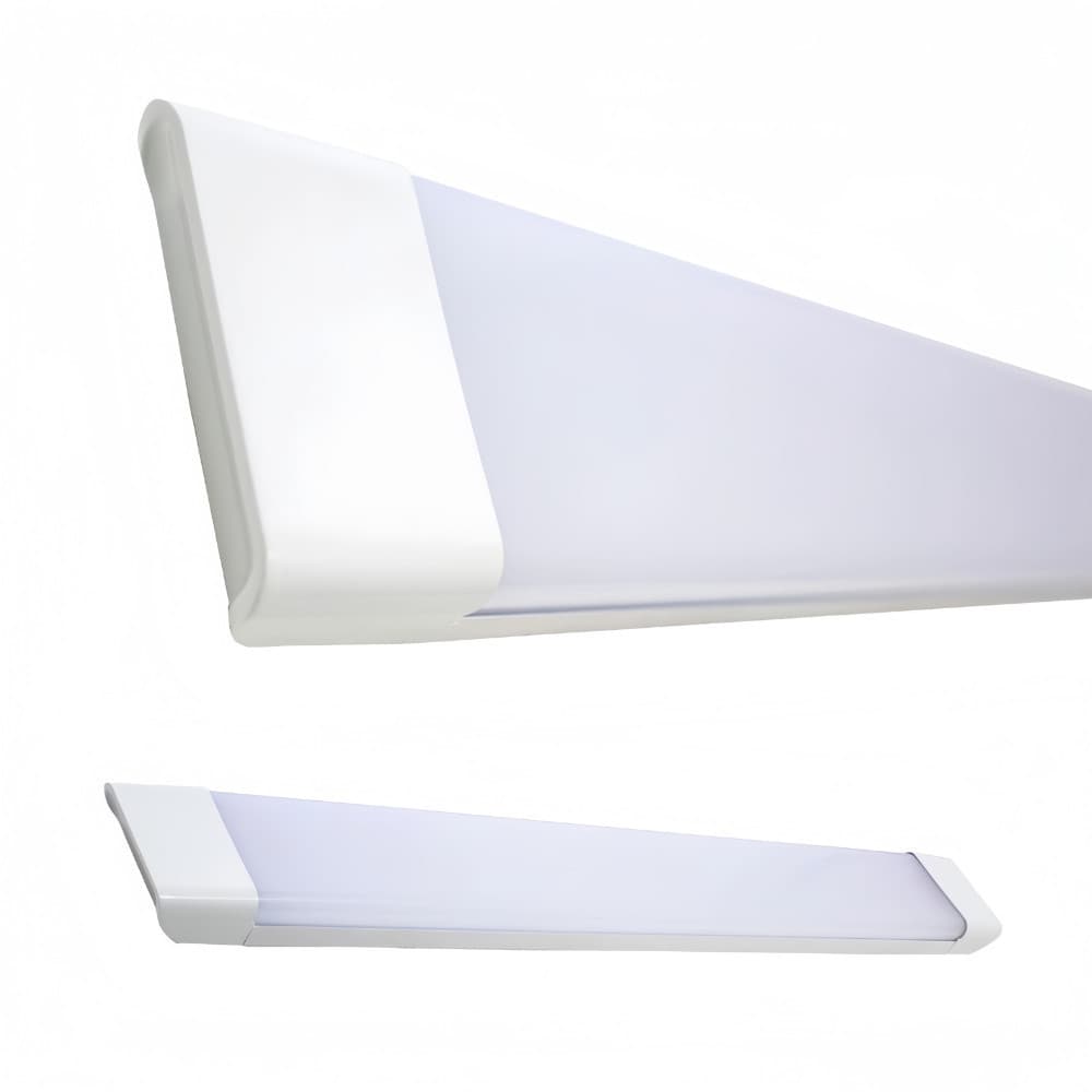 Kit 9un Luminaria slim Led 80w 120cm Linear com calha sobrepor 6500K Branco Frio 110v/220v