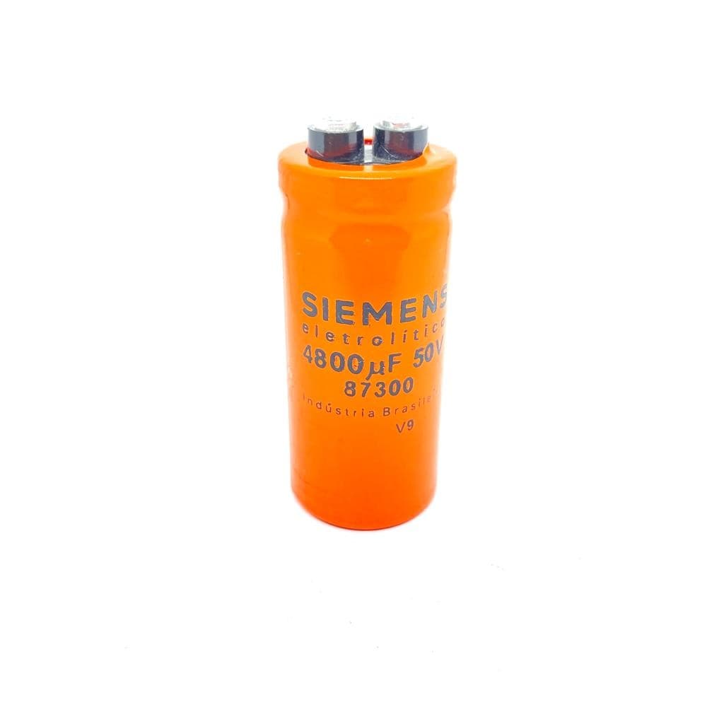CAPACITOR ELETROLITICO GIGA 4800UF 50V 35X81MM 87300 SIEMENS (USADO)